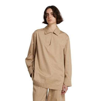 Max Mara Polo Shirts, female, Beige, Size: XS Blouse