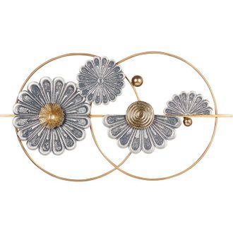 Beliani Beliani - Decorazione da parete moderna Arte da parete in ferro realizzata a mano Pezzo daccento Oro e grigio Prometeo