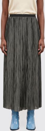 Roberto Collina High-Waisted Pleated Cr&ecirc;pe Midi Skirt