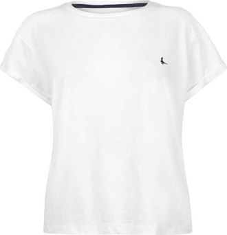 Jack Wills Endmoor Boyfriend T-shirt voor dames (Wit)