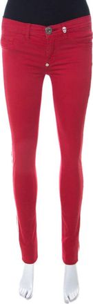 Philipp Plein Philipp Plein Devils Food Red Stretch Cotton Jegging