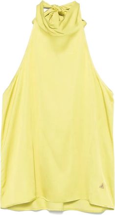 Akep Top con foulard in raso - Verde