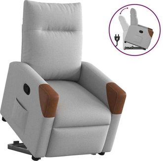 vidaXL Sill&oacute;n Reclinable Elevable De Tela Gris Nube Vidaxl