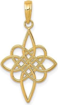 Diamond2Deal 14k Yellow Gold Celtic Knot Pendant