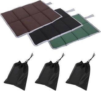 OEM Coj&iacute;n De Asiento Para Exteriores, 2 Piezas, 40 X 30 Cm, Coj&iacute;n De Asiento Plegable Exteriores, Coj&iacute;n Asiento Plegable, Impermeable, Verde Negro