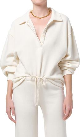 Citizens Of Humanity Johnny Collar Oversize Fleece Sweatshirt in Pashmina Off White at Nordstrom, Size X-Small