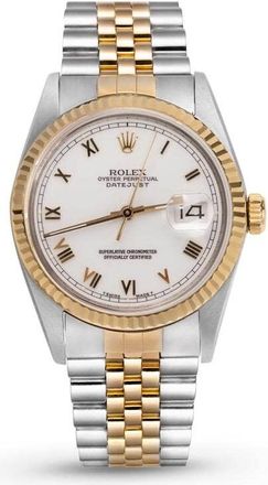 Rolex Pre-owned Rolex Datejust Automatic Chronometer White Dial Unisex Watch 16233 WRJ