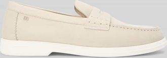 Tommy Hilfiger Slipper aus echtem Leder in Beige, Gr&ouml;&szlig;e 41