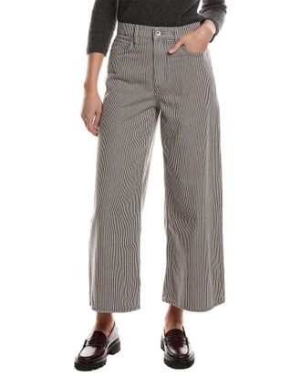 Rag & Bone Rag & Bone Serena Grey Stripe High-Rise Crop Jean