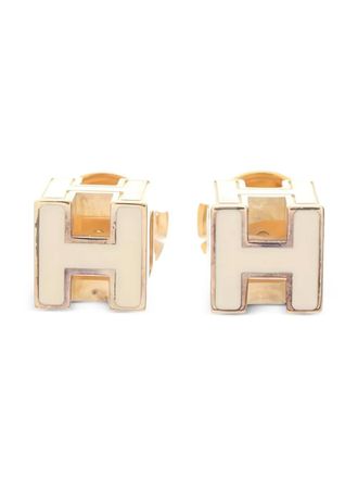 Herm&egrave;s 2000s Carge dAsh H earrings - women - Gold Plated - One Size