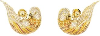 Zimmermann Plume Pave Studs - - Accessories - Donna - Giallo - ONE SIZE