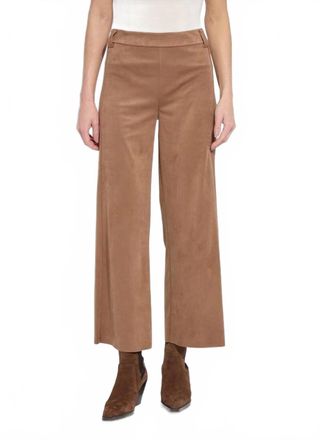 Lyss&eacute; Vionette Vegan-Suede Wide Leg Trouser In Lux Camel