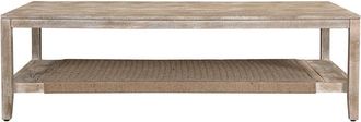 LR Home Lr Home Rayle Coastal Solid Wood & Jute Handmade Coffee Table