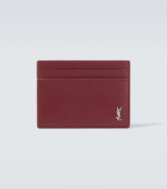 Saint Laurent Tiny Cassandre leather card holder