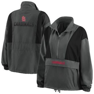 WEAR by Erin Andrews Womens WEAR by Erin Andrews Charcoal St. Louis Cardinals Packable Half-Zip Jacket at Nordstrom, Size X-Small