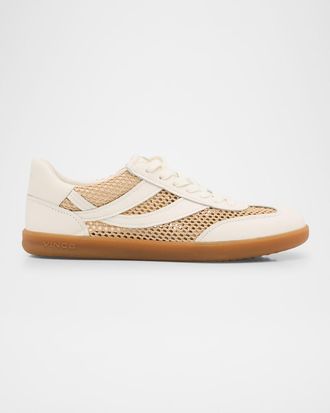 Vince Oasis Net Leather Low-Top Sneakers