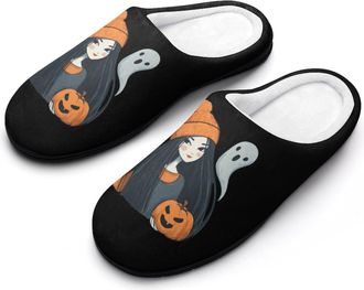 Generic Halloween Ghost Women Beer Mens Slippers Comfortable And Non-slip Cotton Slipper Shoe for House