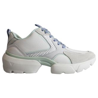 Vionic Vasher Aris Leather Synthetic Womens Lace Up Trainers - White Seafoam - Size:UK 6.5