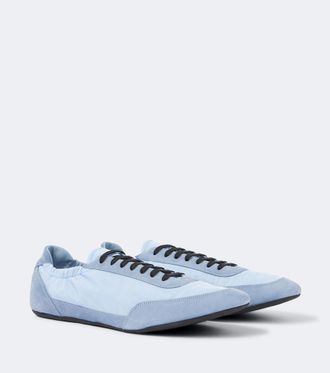Prada Collapse Re-Nylon and suede sneakers