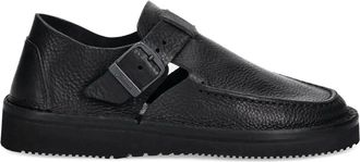 Fracap Mocassini in pelle con fibbia - Nero