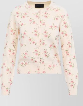 Simone Rocha cropped cardigan tiny flower pattern
