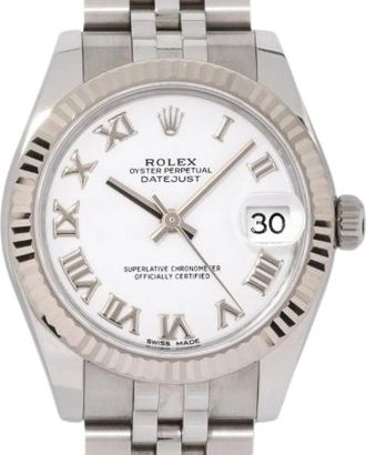 Rolex Pre-owned Datejust 31 - Dames - Vintage Horloges - Wit - ONE Size - Vintage