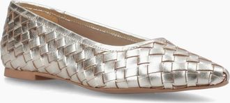 Hush Puppies Womens Darla Woven Womens Ballerinas - Gold - Size: 3