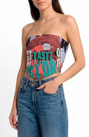 Puma Dare To Graphic Tube Top in Puma Black at Nordstrom, Size X-Large