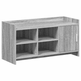 vidaXL Armario Zapatero Con Puerta Sonoma Gris 100 X 39,5 X 51 Cm Vidaxl