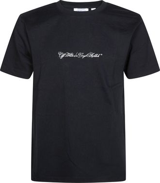 Off-white Black Arrow Pattern Back Graphic T-Shirt