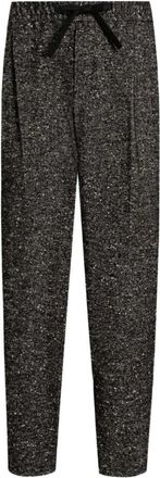 Dolce & Gabbana Joggingbroek van boucl&eacute; - Heren - Straight fit broeken - Grijs - M - Wol - Broeken