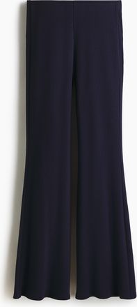 H&M Flared fine-knit trousers - Blue