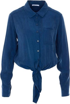 Patrizia Pepe Blue Shirt With Frontal Buttons Closure