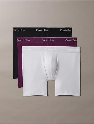 Calvin Klein Mens Icon Cotton Stretch 3-Pack Boxer Brief - Multi - XL