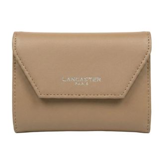 Lancaster Portefeuille dos &agrave; dos A rabat avec pression Smooth 137-02 - unisex - Lancaster - Wallets & Cardholders - Beige - ONE SIZE - Accessories