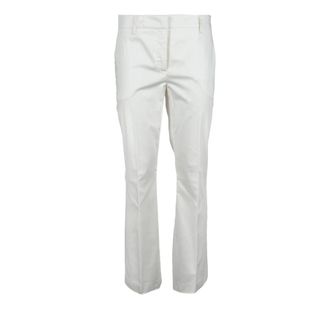 L'autre Chose Katoen Elastaan Broek - Dames - Slim Fit Broeken - Wit - M - Katoen - Broeken