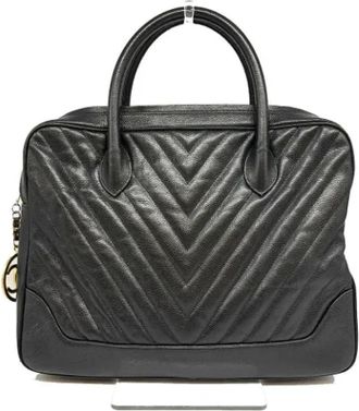 Chanel Tweedehands leren handtassen - Dames - Vintage Handtas - Zwart - ONE Size - Leer - Vintage