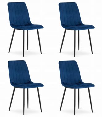 OEM Silla Lava - Terciopelo Azul Marino X 4