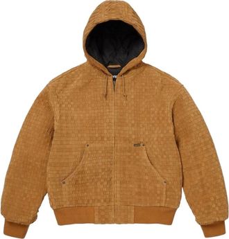 SUPREME FW26 Woven Suede Hooded Work Jacket Mustard SUP-FW26-010-MST