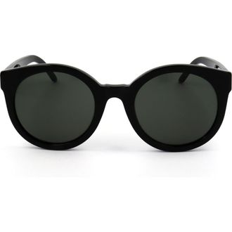 Retro Superfuture 47mm Round Sunglasses in Black at Nordstrom Rack