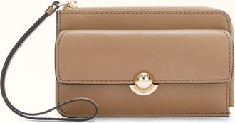 Furla Sfera Card Case M Toffee Brown Sidney Calf Leather Woman