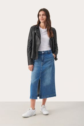 Part Two Leren jas Casual fit black