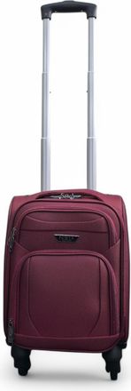 Infinity Leather Zachte, lichtgewicht nylon 4-wielige handbagagekoffer voor op reis