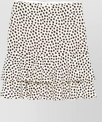 Chlo&eacute; belted waist midi skirt polka dots