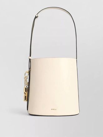 Furla leather roxie bucket bag gold hardware
