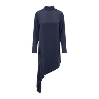Semicouture Dames, Jurken, Blauw, Maat: L Viscose