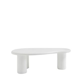 DRAWER Mesa baja org&aacute;nica de fibra de cemento L120cm - Blanco, Blanca