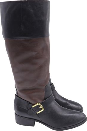 Ralph Lauren Knee-High Boots in Black and Brown leather