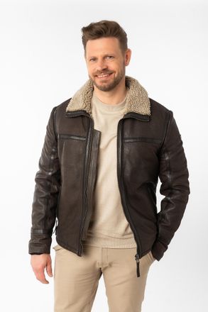 Mauritius Lederjacke MAURITIUS MMAlasko, Herren, Gr. 4XL, schwarz taupe, Obermaterial: 100% Schafsleder. Besatz: 100% Polyester. Futter: 100% Baumwolle. &Auml;rmelfu