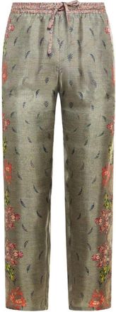 Pierre-Louis Mascia Pierre Louis Mascia Womens Printed Silk Trousers